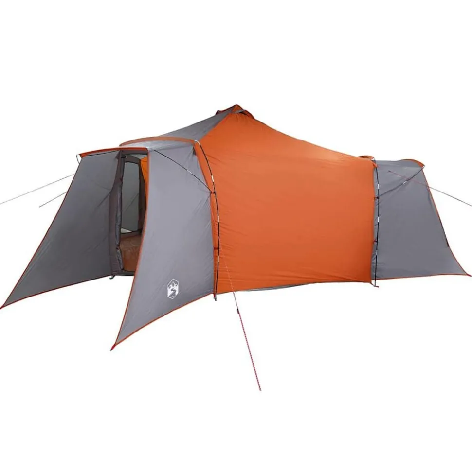 vidaXL Tipi Tent met dak Grijs en Oranje 492 x 492 x 275 cm taft