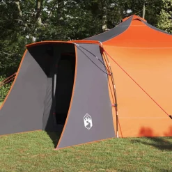 vidaXL Tipi Tent met dak Grijs en Oranje 492 x 492 x 275 cm taft