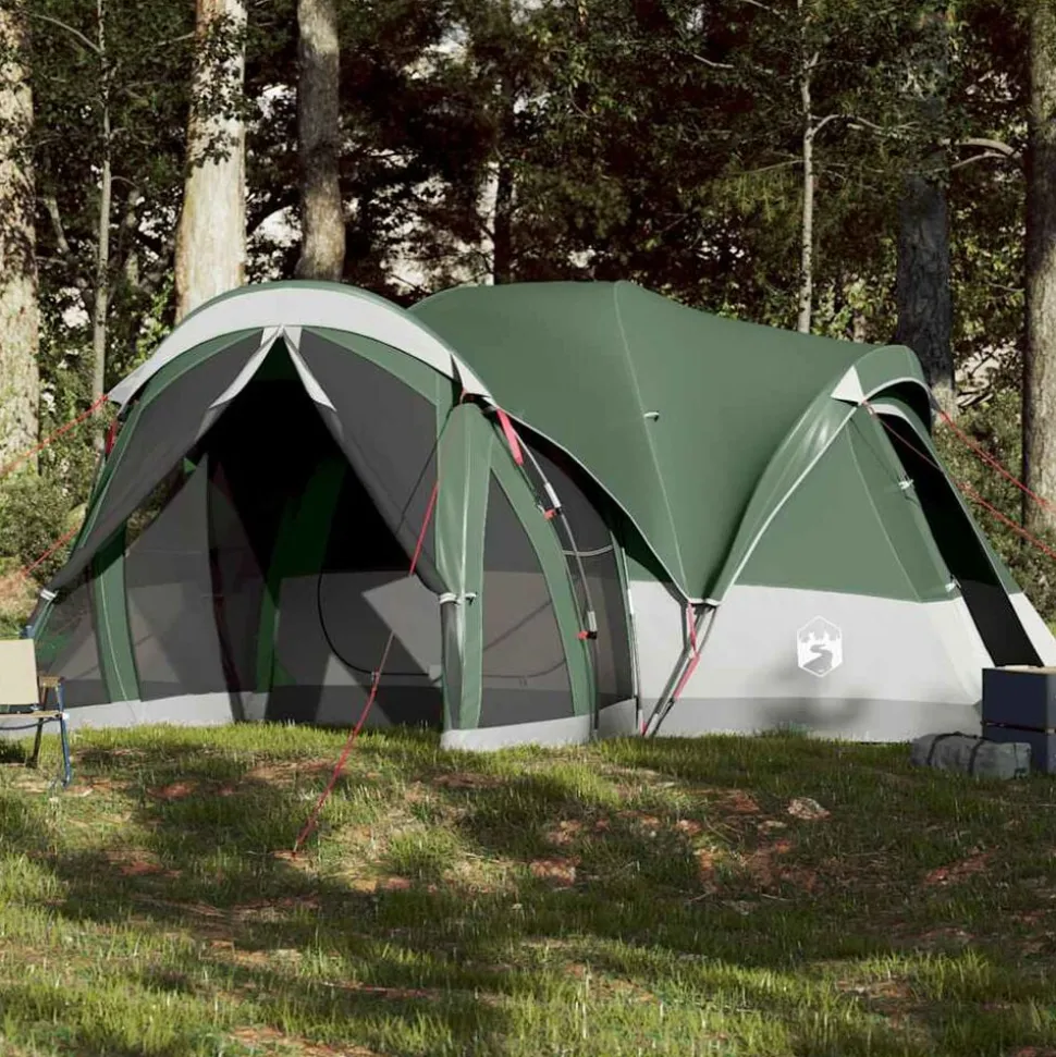 vidaXL Tipitent 8-persoons waterdicht groen