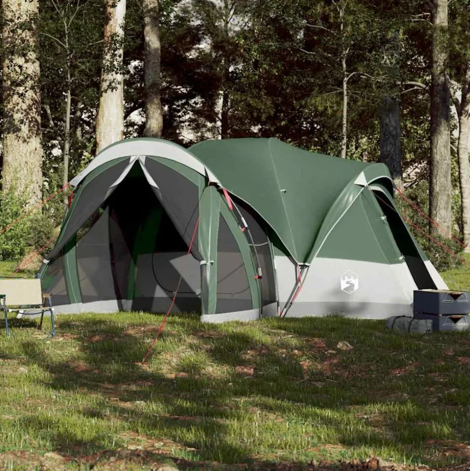 vidaXL Tipitent 8-persoons waterdicht groen