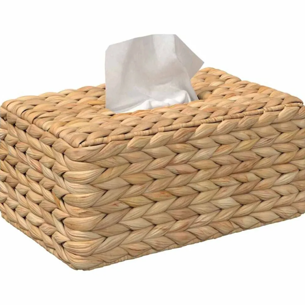 vidaXL Tissueboxhoezen 2 pcs Waterhyacint 27.5 x 16.5 x 14 cm Naturel