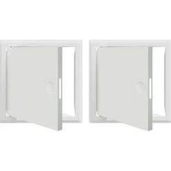 vidaXL Toegangs paneel 2 pcs Wit 23 x 23 x 3 cm Staal
