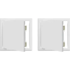 vidaXL Toegangs paneel 2 pcs Wit 23 x 23 x 3 cm Staal