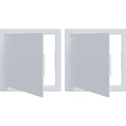 vidaXL Toegangs-panelen 2 pcs Wit 15 x 15 cm ABS Kunststof