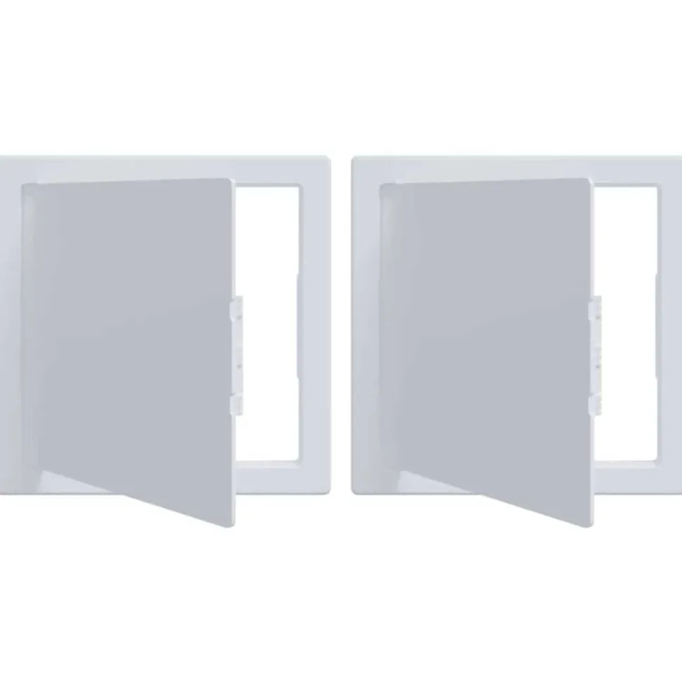 vidaXL Toegangs-panelen 2 pcs Wit 15 x 15 cm ABS Kunststof