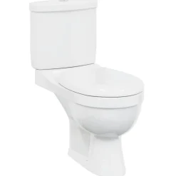 vidaXL Toilet met stortbak wit