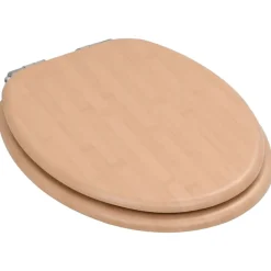 vidaXL Toiletbril met soft-close deksel bamboe MDF