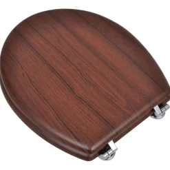 vidaXL Toiletbril simpel ontwerp MDF bruin
