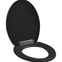 vidaXL Toiletbril soft-close met quick-release ontwerp zwart