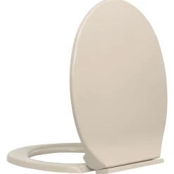 vidaXL Toiletbril soft-close ovaal abrikooskleurig
