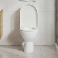 vidaXL Toiletbril soft-close met quick-release ontwerp vierkant wit