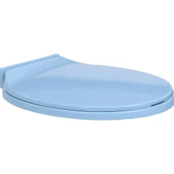 vidaXL Toiletbril soft-close ovaal blauw