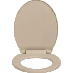 vidaXL Toiletbril soft-close ovaal beige