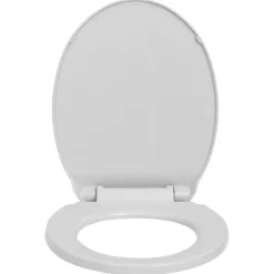 vidaXL Toiletbril soft-close en quick-release ovaal lichtgrijs