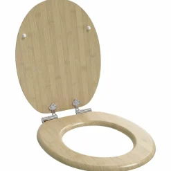 vidaXL Toiletbrillen 2 st met soft-close deksels MDF bamboeontwerp