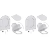 vidaXL Toiletbrillen met soft-close deksels 2 st kunststof wit