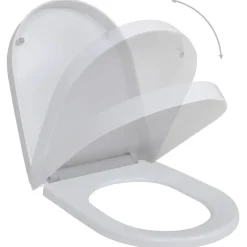 vidaXL Toiletbrillen met soft-close deksels 2 st kunststof wit
