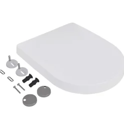 vidaXL Toiletbrillen met soft-close deksels 2 st kunststof wit