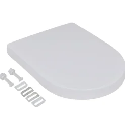 vidaXL Toiletbrillen met soft-close deksels 2 st kunststof wit
