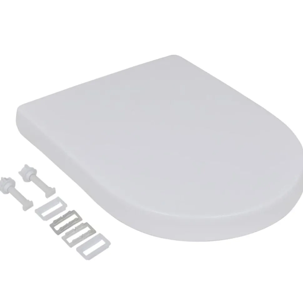 vidaXL Toiletbrillen met soft-close deksels 2 st kunststof wit