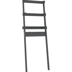 vidaXL Toiletrek 63,5x32x179 cm massief grenenhout grijs