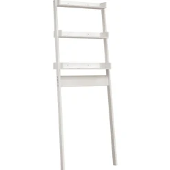 vidaXL Toiletrek 63,5x32x179 cm massief grenenhout wit