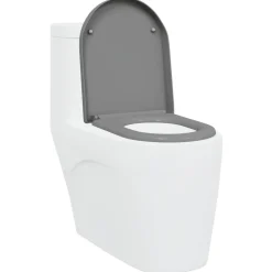 vidaXL Toiletzitting Grijs 49 x 36 x 4 cm Duroplast