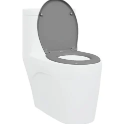 vidaXL Toiletzitting Grijs 47 x 37 x 4 cm Duroplast