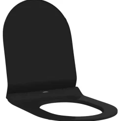 vidaXL Toiletzitting Verstelbaar Zwart 50 x 36,5 x 5 cm Polypropyleen