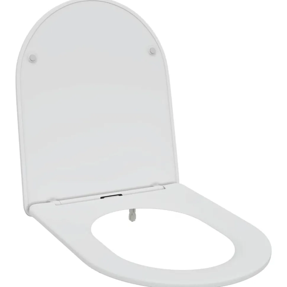 vidaXL Toiletzitting Wit 47 x 36 x 3,4 cm Duroplast