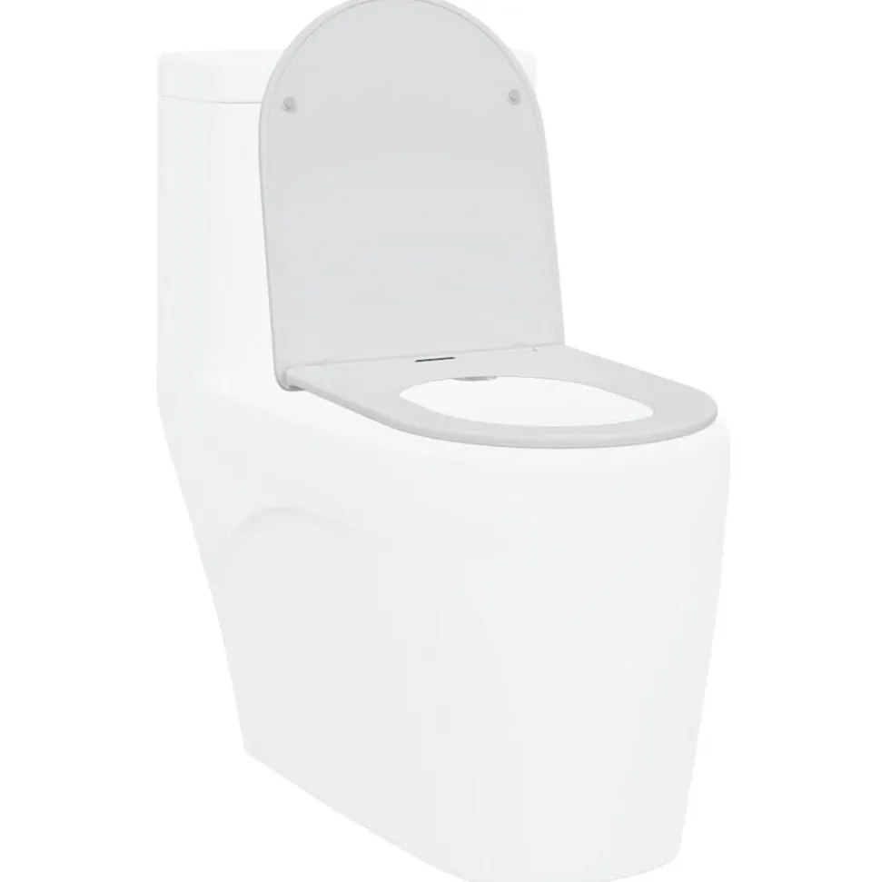 vidaXL Toiletzitting Wit 47 x 36 x 3,4 cm Duroplast