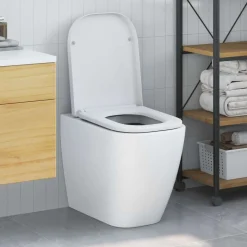 vidaXL Toiletzitting Wit 47,5 x 35 x 3,6 cm Duroplast