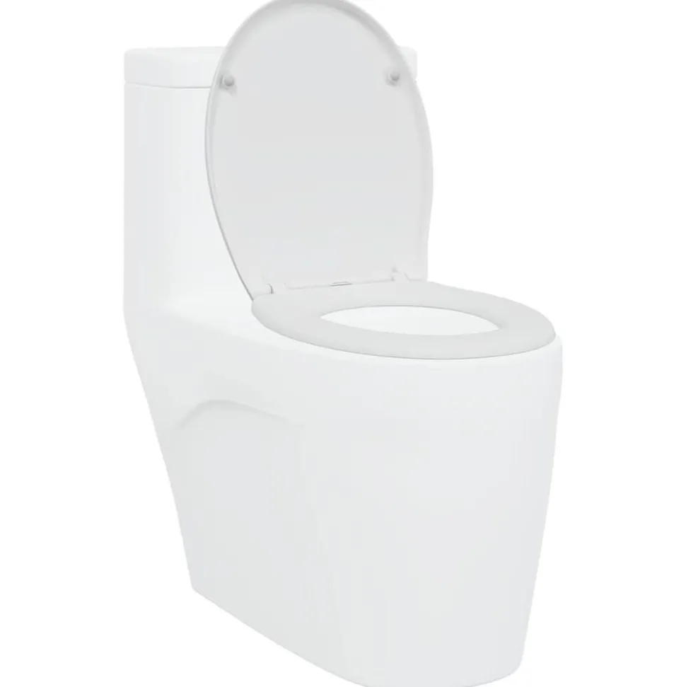 vidaXL Toiletzitting Wit 47 x 37 x 4 cm Duroplast