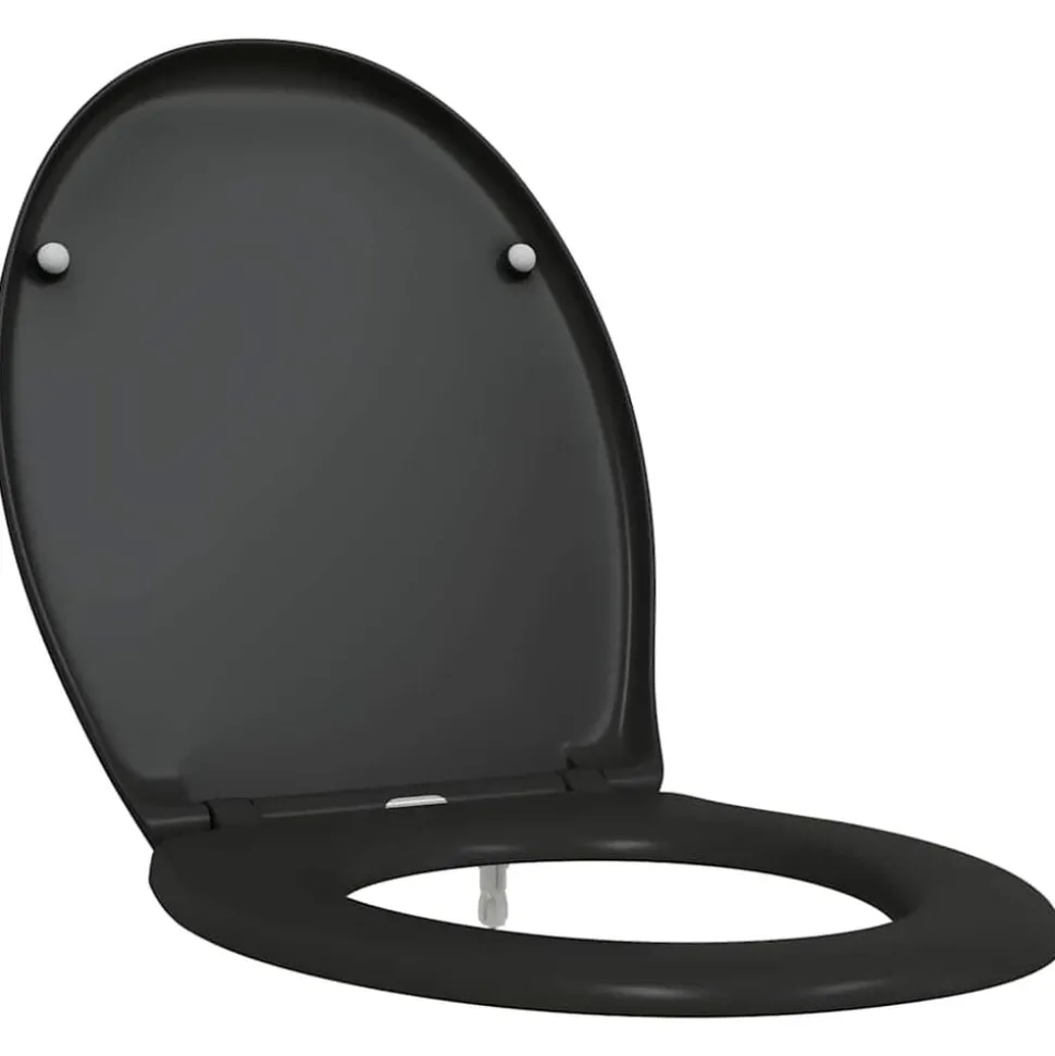 vidaXL Toiletzitting Zwart 47 x 37 x 4 cm Duroplast