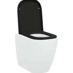 vidaXL Toiletzitting Zwart 47,5 x 35 x 3,6 cm Duroplast