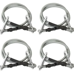 vidaXL Touwen met karabijnhaak 4 st rubber