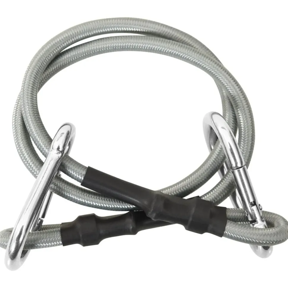 vidaXL Touwen met karabijnhaak 4 st rubber