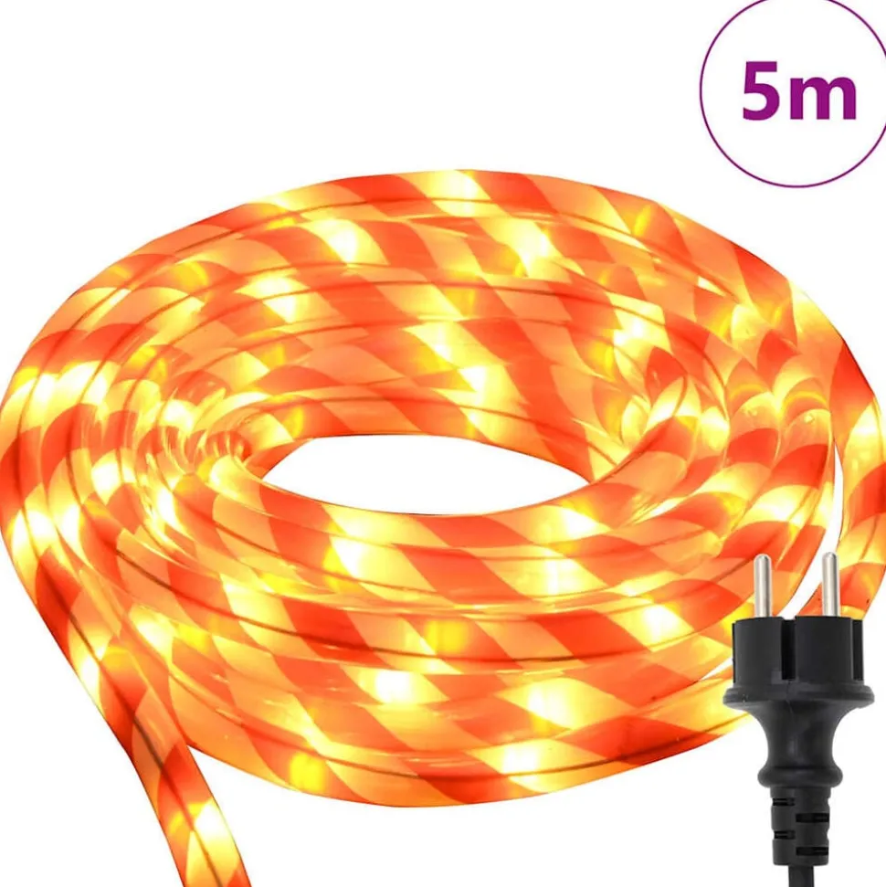 vidaXL Touwenlicht met 120 LED Warmwit 5 m PVC