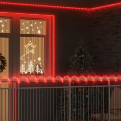 vidaXL Touwenlicht met 1200 LED Rood 50 m PVC