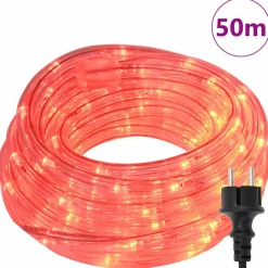 vidaXL Touwenlicht met 1200 LED Rood 50 m PVC