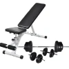 vidaXL Trainingsbank met halterset 60,5 kg