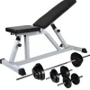 vidaXL Trainingsbank met halterset 30,5 kg