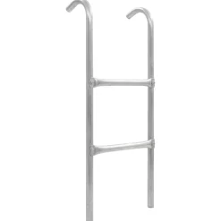 vidaXL Trampolineladder met 2 sporten 72 cm staal zilverkleurig (geschikt voor 65 cm hoogte)