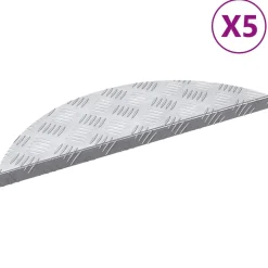vidaXL Trap Tread 5 pcs Zilver 60 x 18 x 2,5 cm Aluminium