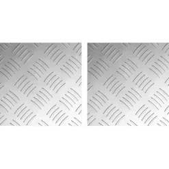 vidaXL Trap Tread Vierkant 2 pcs Zilver 20 x 20 cm Aluminium
