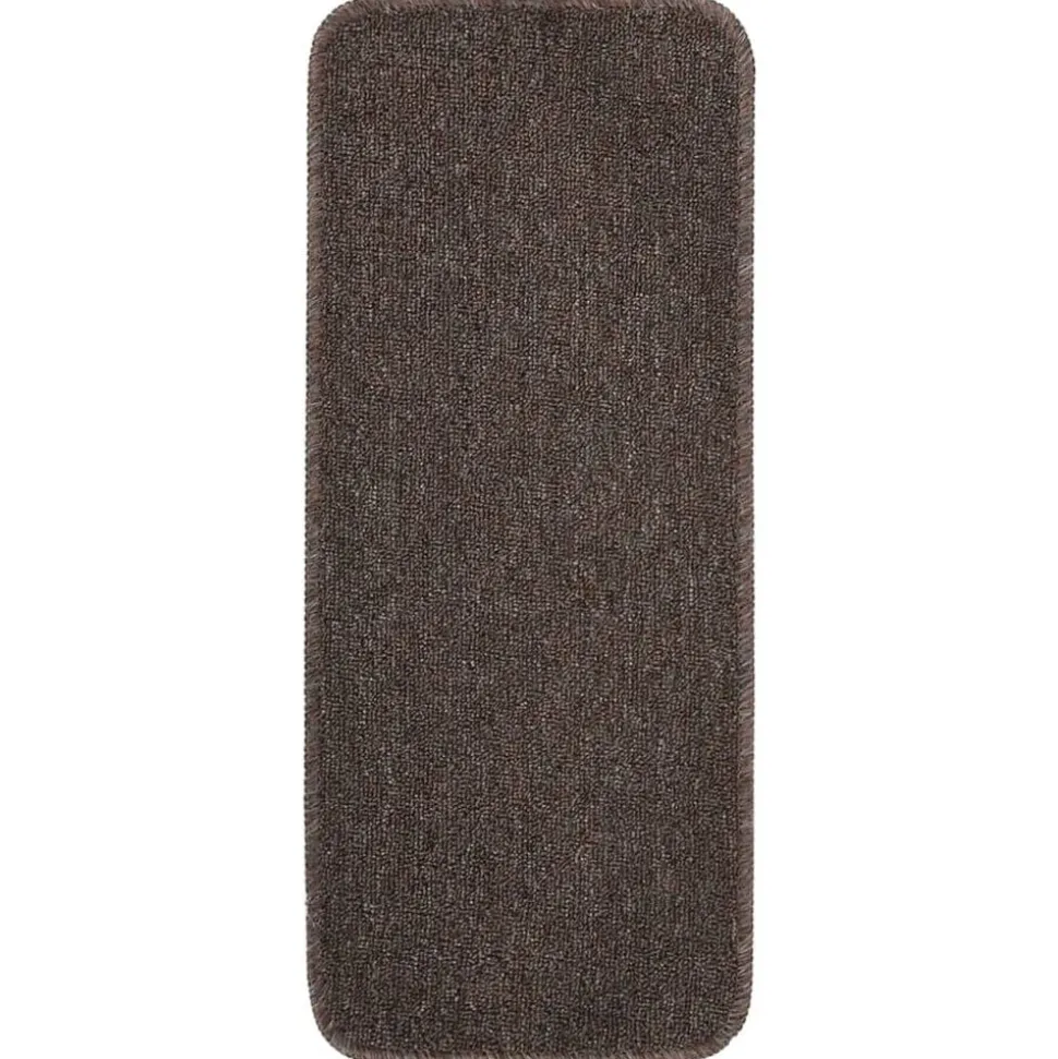 vidaXL Trapmatten 15 st anti-slip rechthoekig 60x25 cm bruin