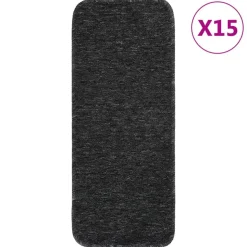 vidaXL Trapmatten 15 st anti-slip rechthoekig 60x25 cm antracietkleur
