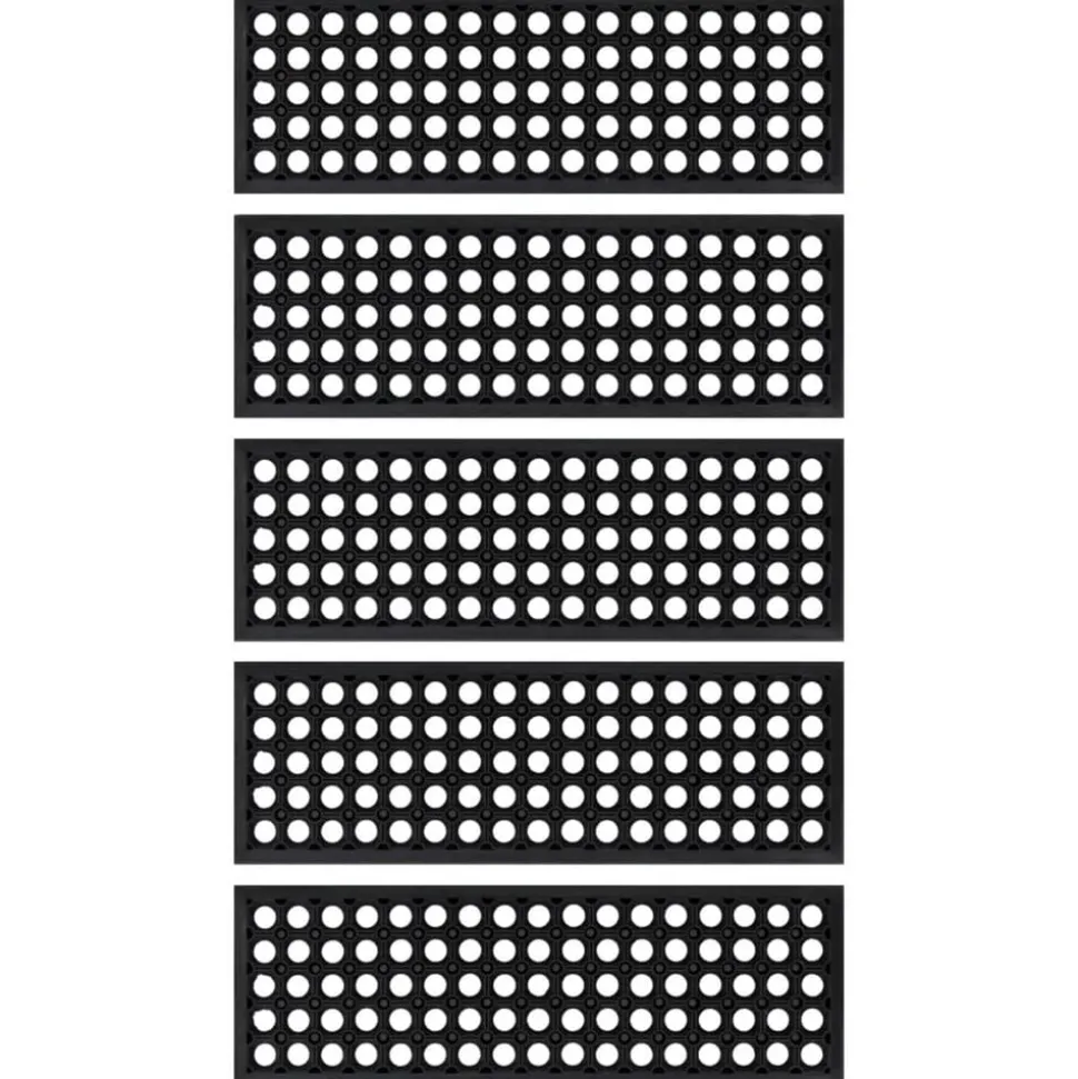vidaXL Trapmatten 5 st 25x75 cm rubber