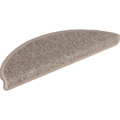 vidaXL Trapmatten 15 st 56x17x3 cm Donkerbeige Halfrond
