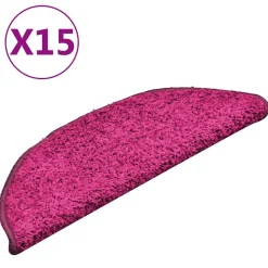 vidaXL Trapmatten 15 st 56x17x3 cm Roze Halfrond